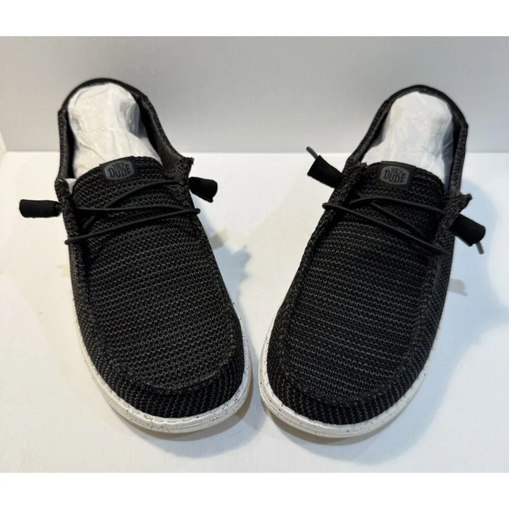 Hey Dude Wendy Rise Sox Womens Size 11 Black Casual Slip On Canvas Comfort Shoes